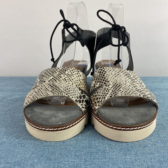 Diba True Left Blank animal print leather sandals size 8 - Picture 2 of 9